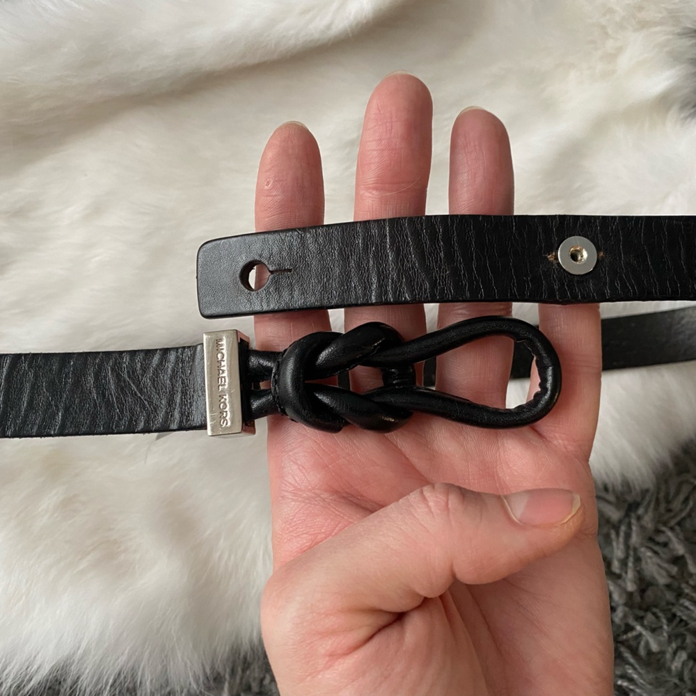 Michael Kors Black Leather Belt